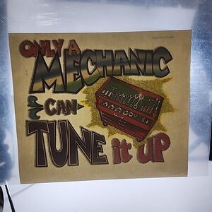 Original Vintage Only A Mechanic Can Tune It Up Glitter Iron On‎ Transfer